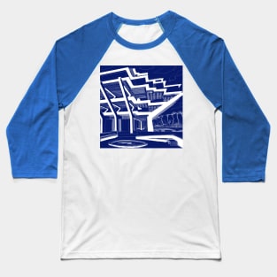 brutal brutalist architecture in modern sketch art ecopop Baseball T-Shirt